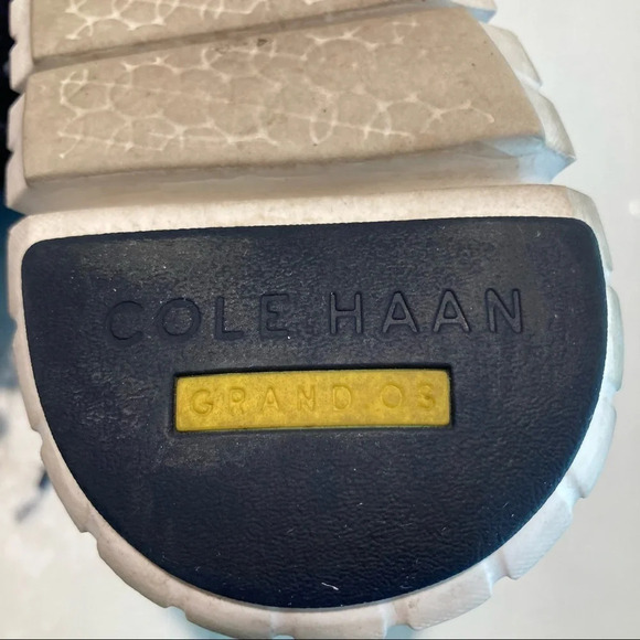 COLE HAAN Sz 10.5 B Zero Grand Blue Patent Leather Lace Up Shoes - Picture 6 of 10